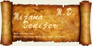 Mijana Dedijer vizit kartica
